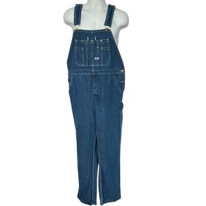Big Smith Overalls Medium Wash Blue 100% Cotton Size 36 x 32 Carpenter Style